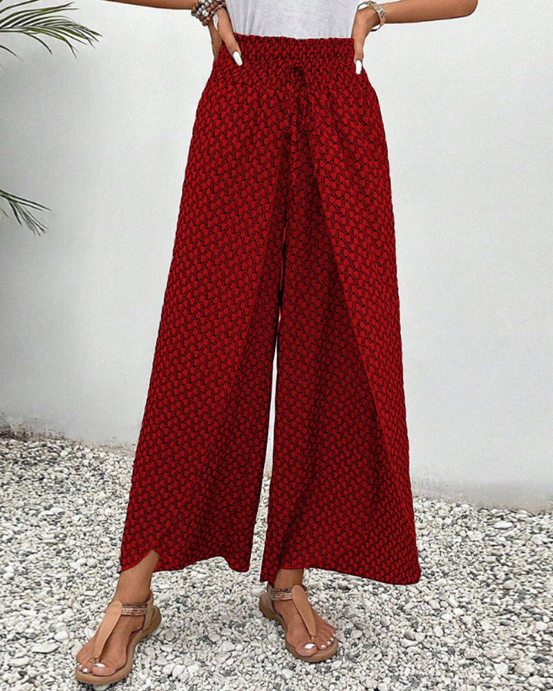 Pantalones de pierna ancha y cintura alta con diseño fluido I Ideales para primavera y otoño