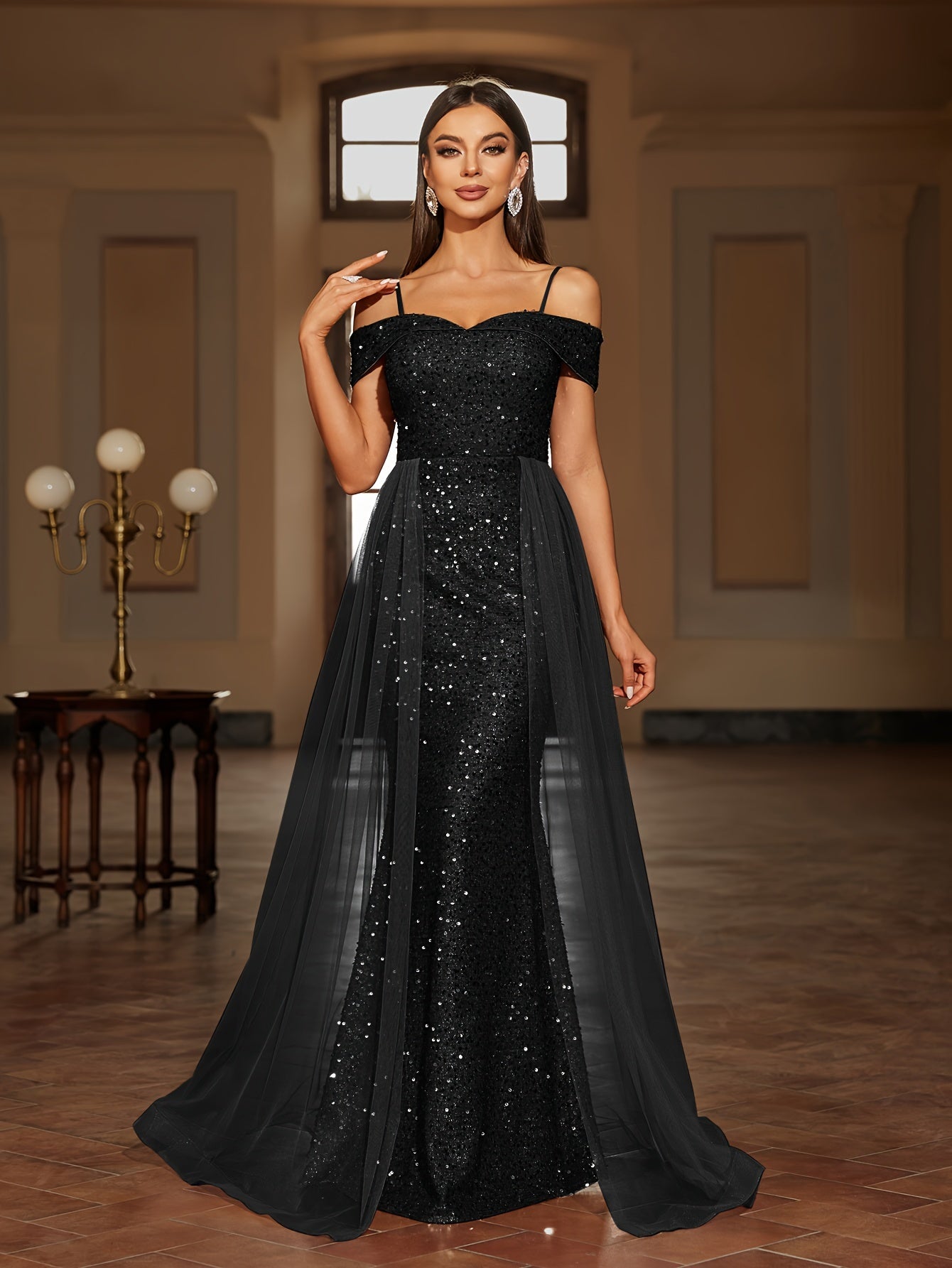Vestido Largo de Noche con Cintura Ajustada y Falda Fluida | Ideal para Primavera y Verano