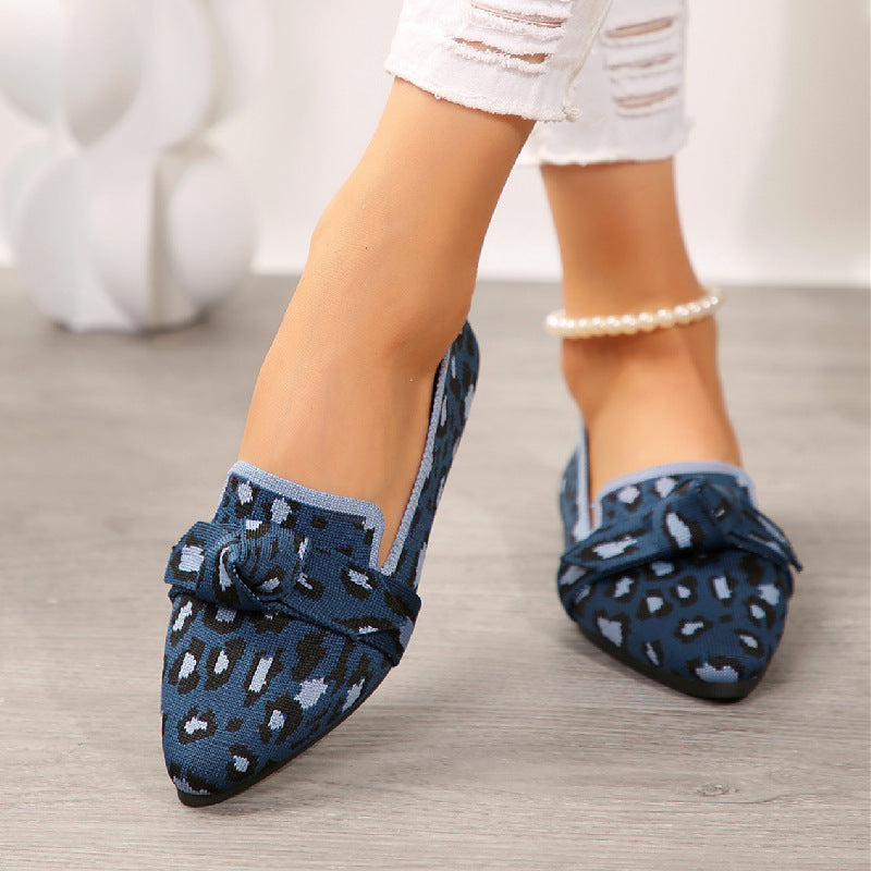 Zapatos Planos de Punta con Lazo y Malla Superior | Ideales para Primavera y Verano