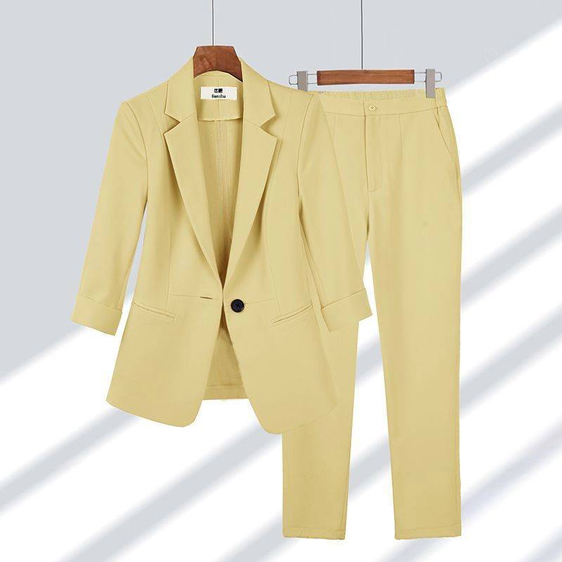 Conjunto de Blazer de Manga Larga y Pantalones para Mujer | Ideal para Primavera y Otoño