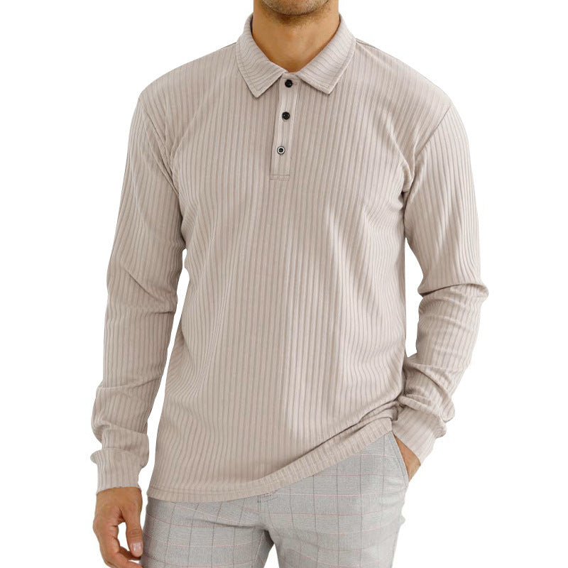 Camiseta de Manga Larga para Hombre Mezcla de Algodón – Ideal para Primavera y Otoño