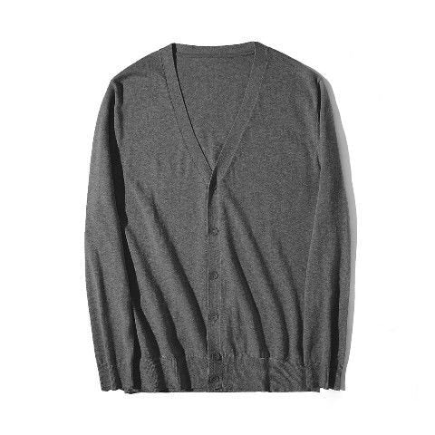Suéter de Cuello en V Holgado de Manga Larga para Hombres, Ideal para Primavera y Otoño