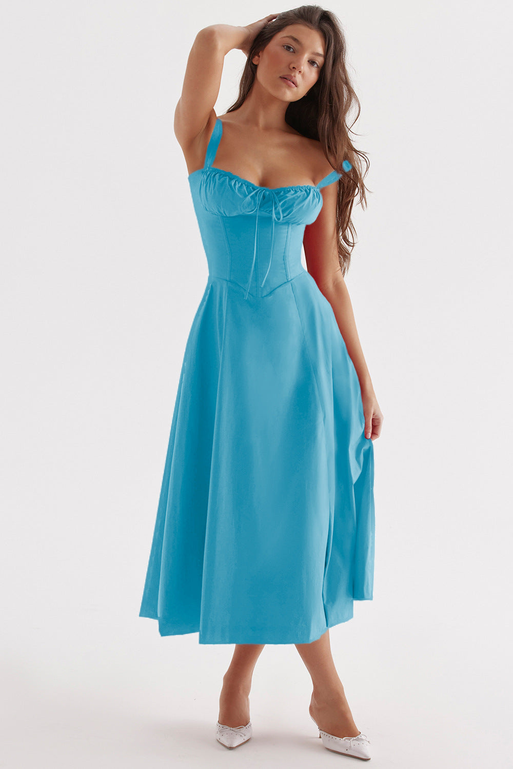 Vestido de estampado floral para mujer con tirantes ajustables | Ideal para verano