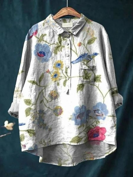 Blusa de estampado floral con tejido ligero I Ideal para primavera y verano