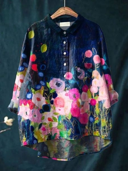 Blusa de estampado floral con tejido ligero I Ideal para primavera y verano