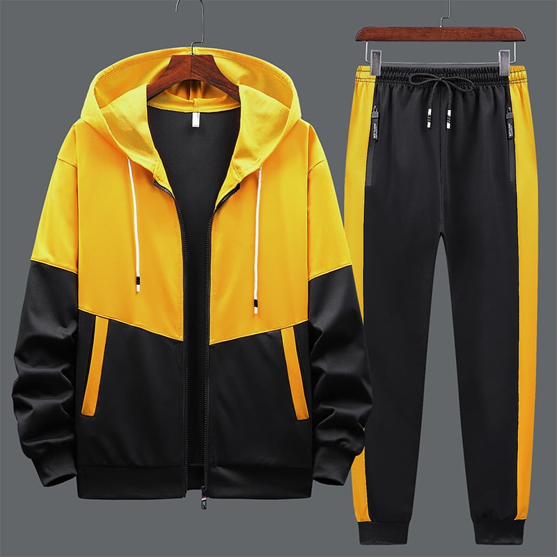 Conjunto deportivo con capucha de dos piezas, ideal para todas las temporadas