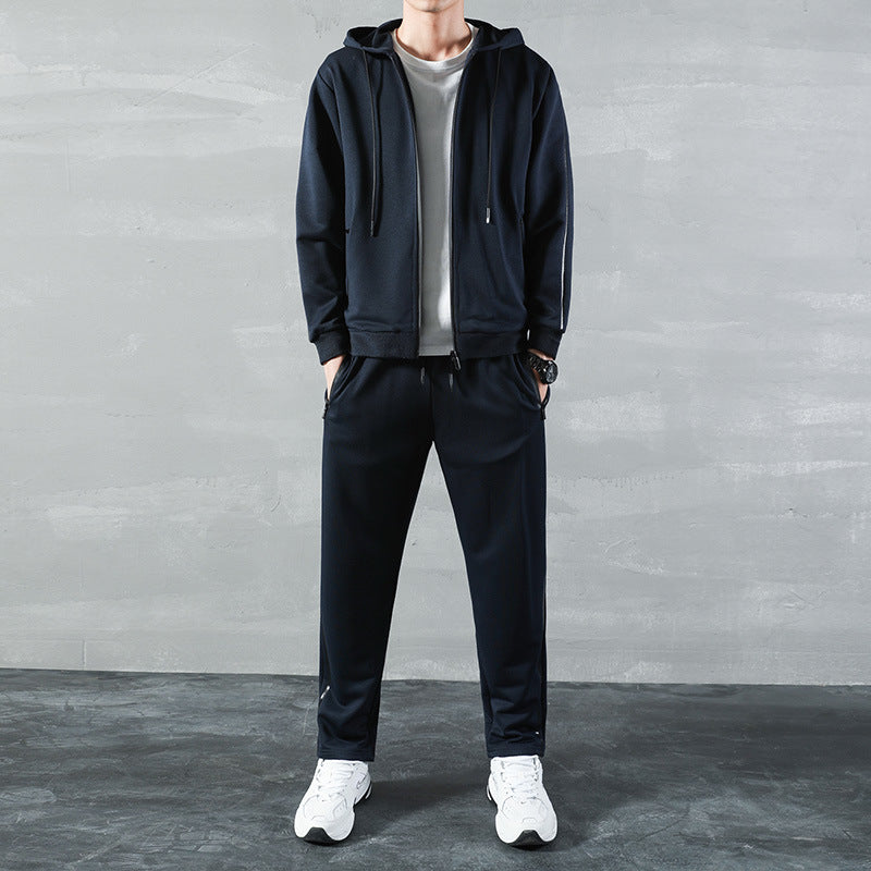 Conjunto de Cárdigan con Capucha para Hombre de Dos Piezas | Ideal para Todas las Temporadas