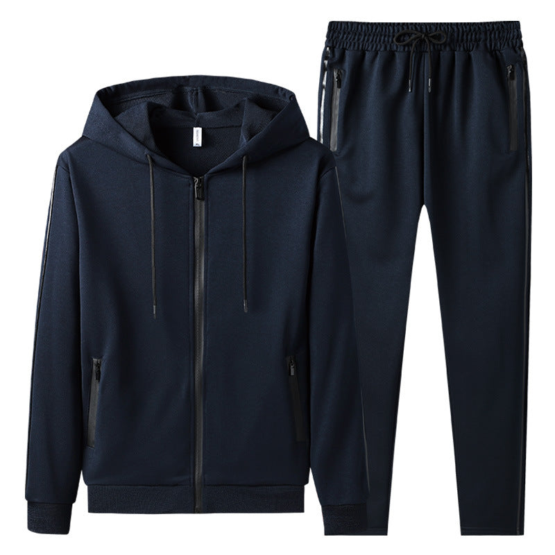Conjunto de Cárdigan con Capucha para Hombre de Dos Piezas | Ideal para Todas las Temporadas