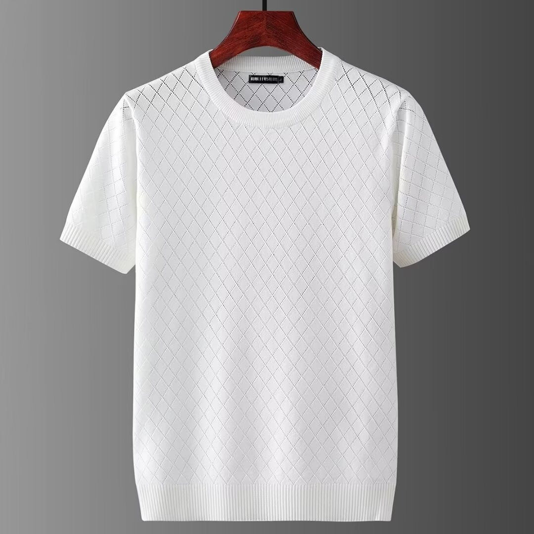 Sudadera Ligera de Manga Corta con Corte para Hombres, Ideal para el Verano