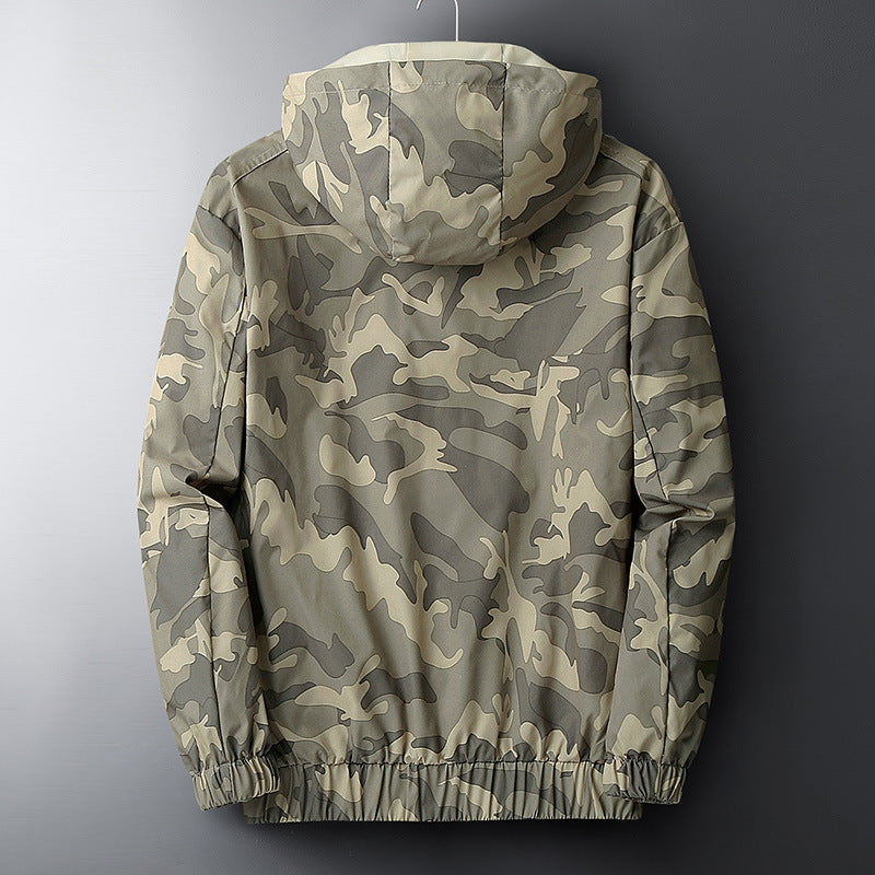 Chaqueta Militar con Capucha y Bolsillos Laterales para Hombre | Ideal para Otoño