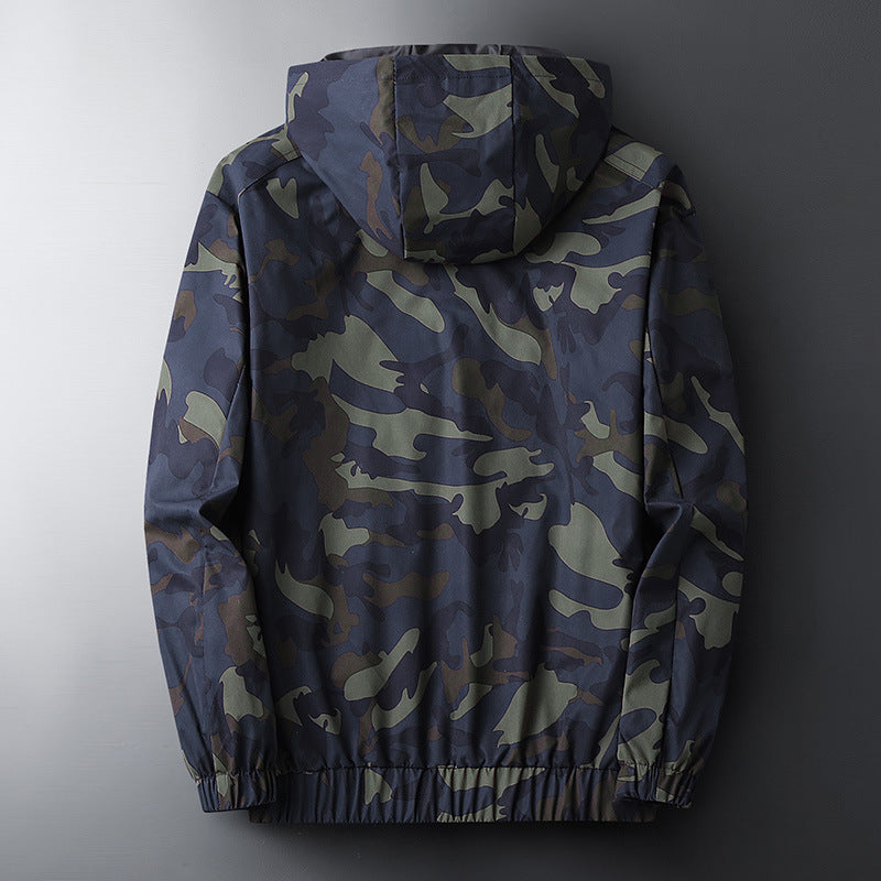 Chaqueta Militar con Capucha y Bolsillos Laterales para Hombre | Ideal para Otoño
