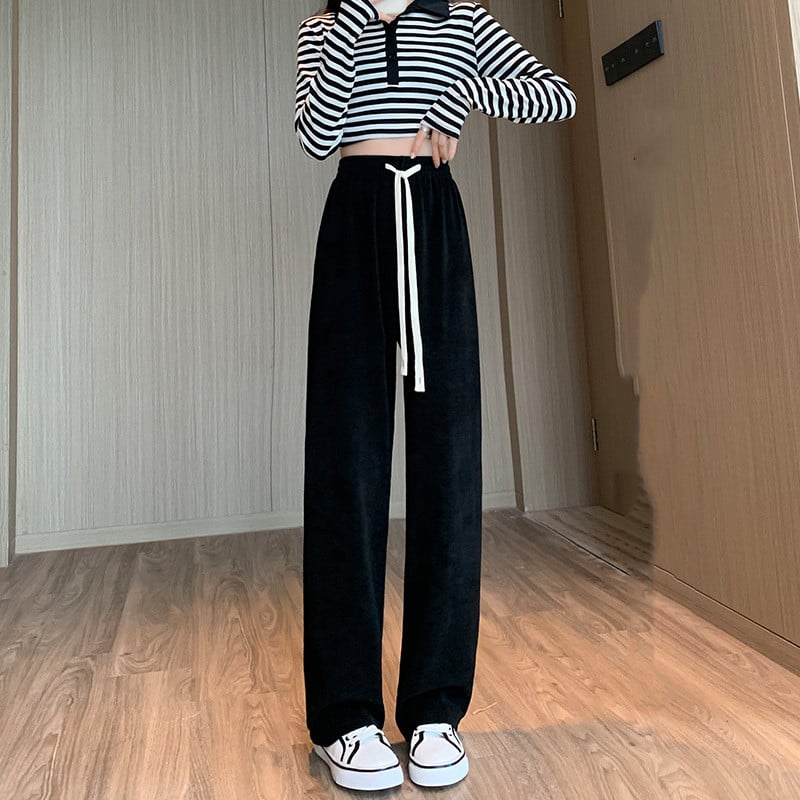 Pantalones de Pierna Ancha y Talle Alto Tejidos para Mujer | Ideales para Todas las Temporadas
