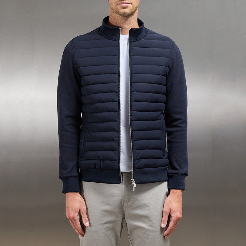 Chaqueta Ligera de Punto con Cuello Alto para Hombre | Ideal para Primavera y Otoño