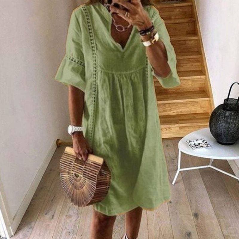 Vestido Boho Suelto con Detalles de Encaje | Ideal para el Verano