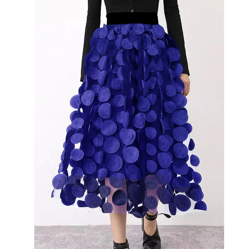 Falda de tul con lunares y cintura elástica I Ideal para primavera y otoño