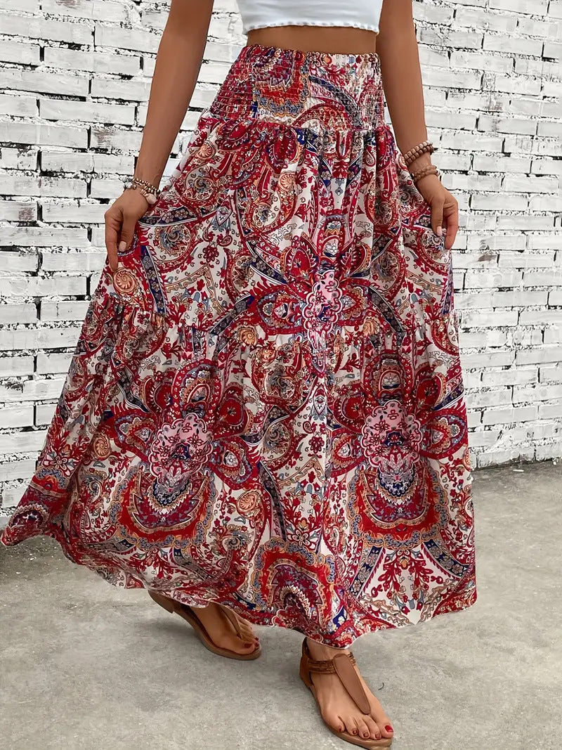 Falda A-Line de Chifón con Estampado Floral | Ideal para el Verano