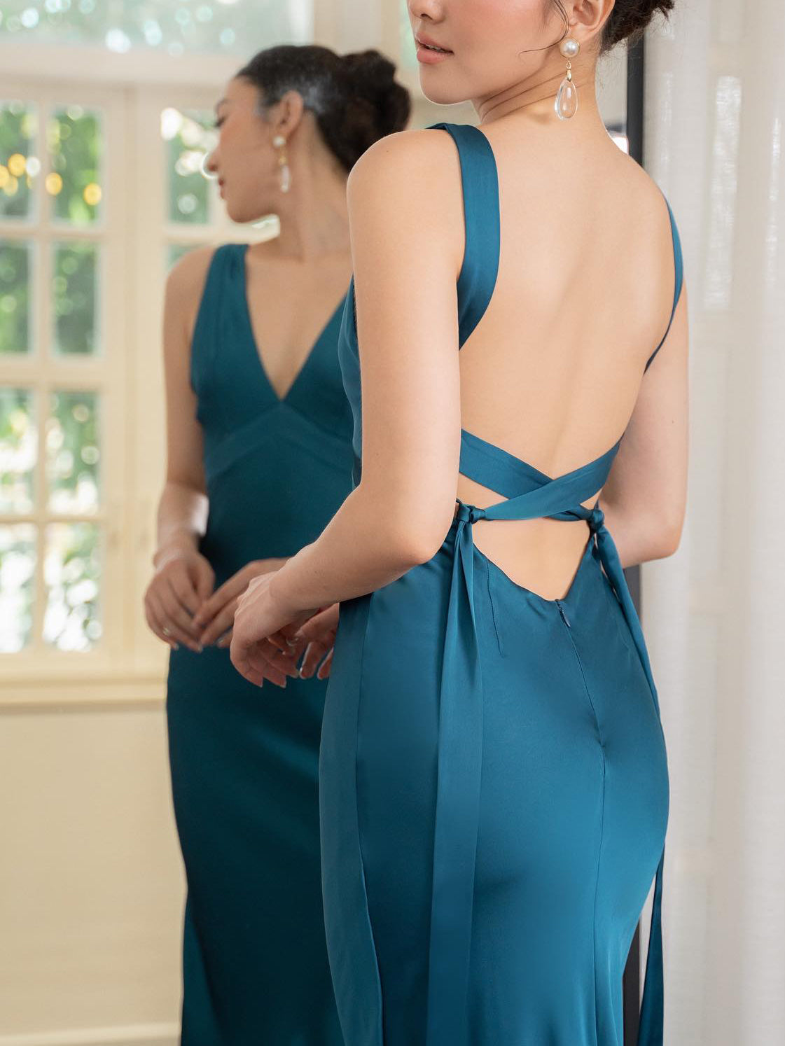 Vestido Largo Sin Espalda con Tirantes | Ideal para Primavera y Verano