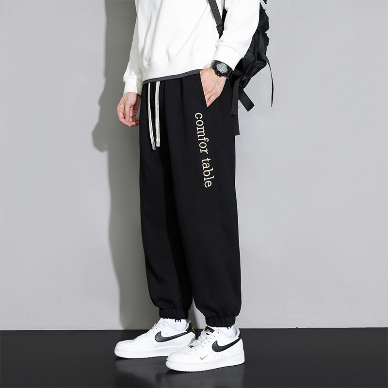 Pantalones Deportivos Ajustados en Tobillo para Hombre Talla Grande – Ideales para Primavera y Otoño