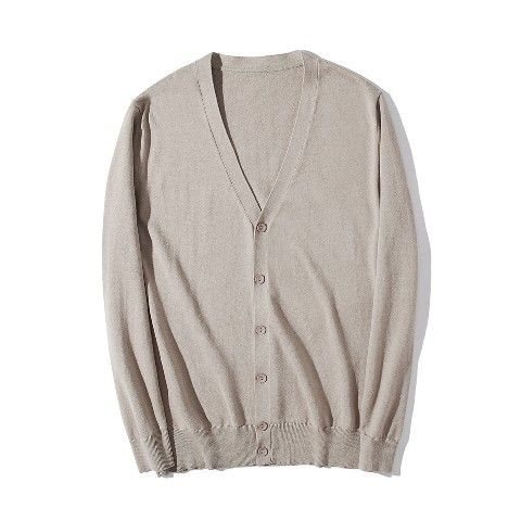Suéter de Cuello en V Holgado de Manga Larga para Hombres, Ideal para Primavera y Otoño