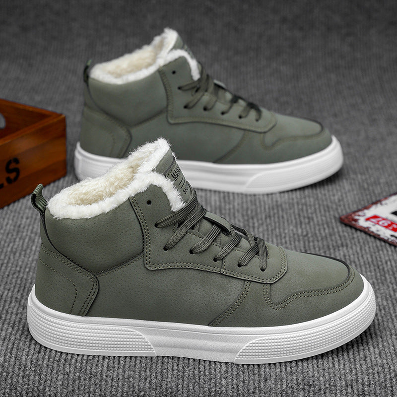 Zapatos Deportivos Altos con Forro Polar para Hombres | Ideales para Invierno