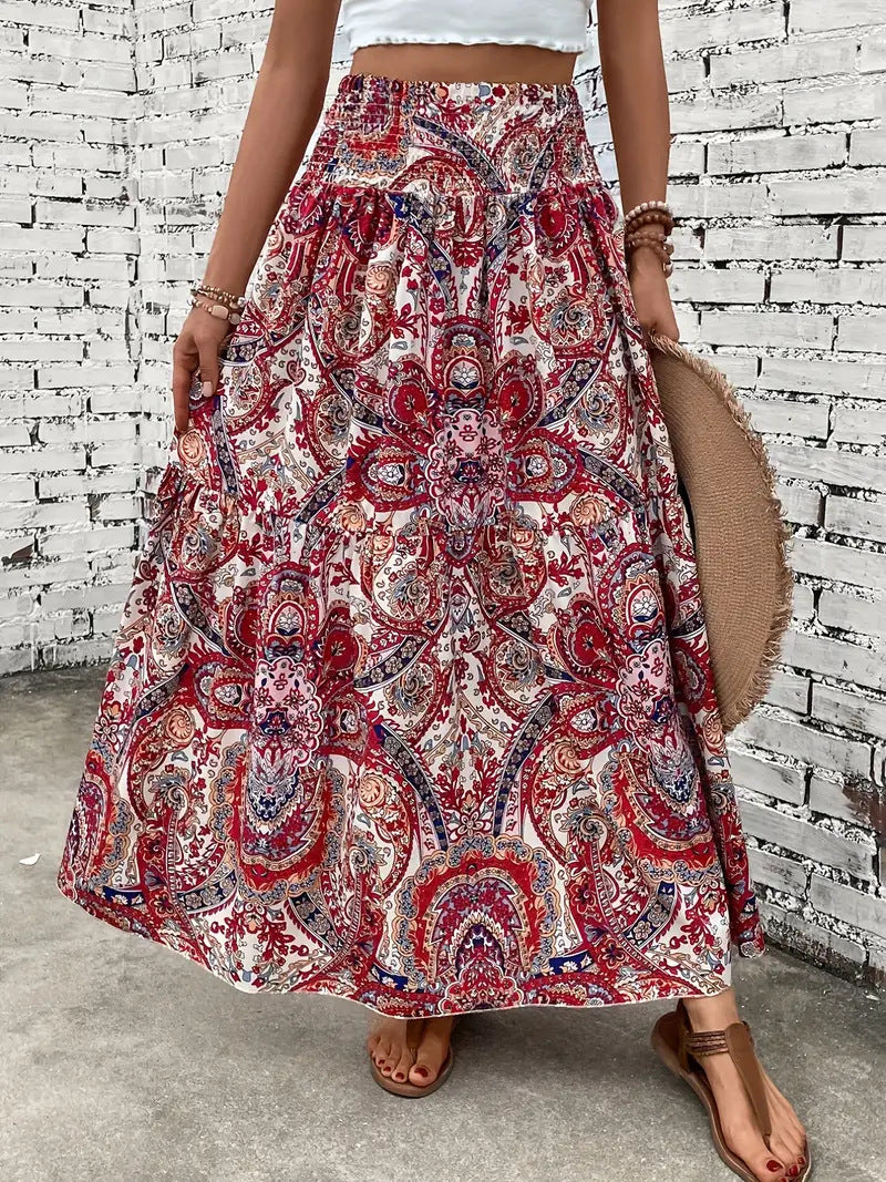 Falda A-Line de Chifón con Estampado Floral | Ideal para el Verano