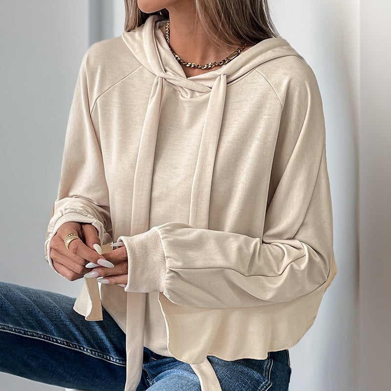 Chaqueta con Capucha con Volantes y Cordones – Suéter Delgado | Ideal para Primavera y Otoño