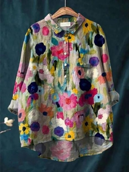 Blusa de estampado floral con tejido ligero I Ideal para primavera y verano
