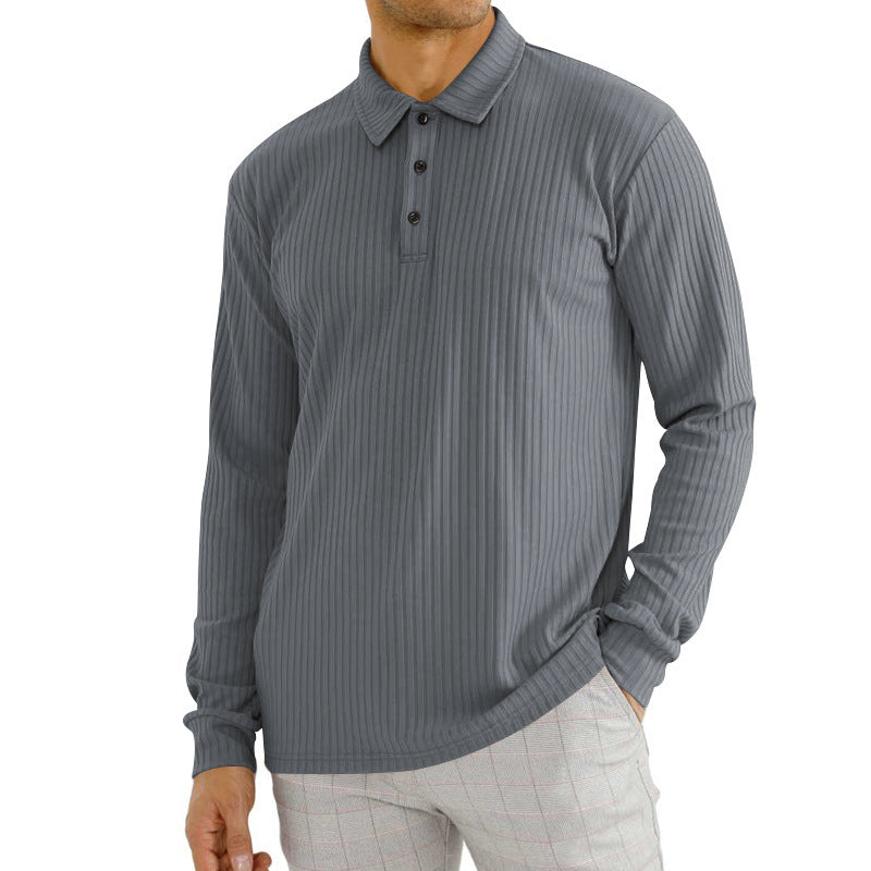 Camiseta de Manga Larga para Hombre Mezcla de Algodón – Ideal para Primavera y Otoño