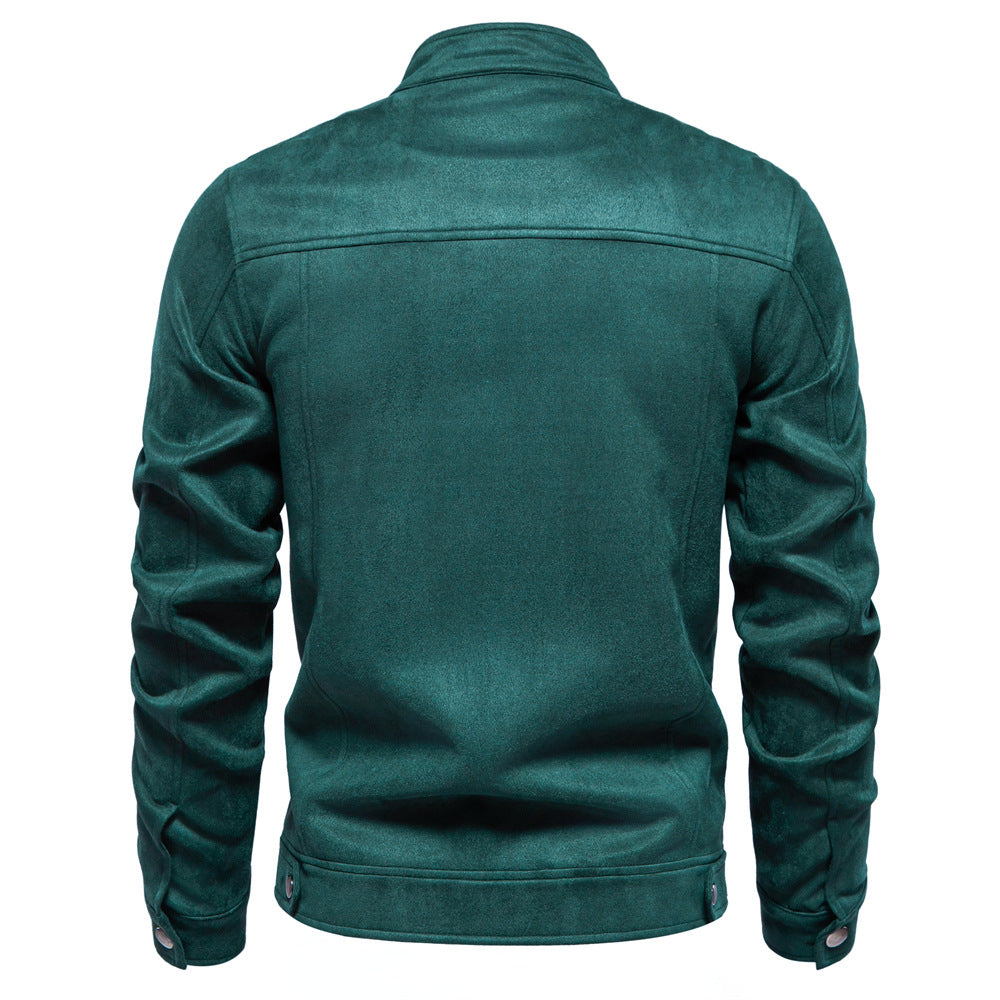 Chaqueta de Trabajo de Ante para Hombres con Forro de Poliéster | Ideal para Otoño y Primavera