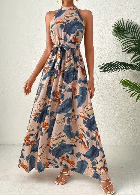 Vestido Bohemio de Cintura Alta con Mangas Largas | Ideal para Primavera y Verano