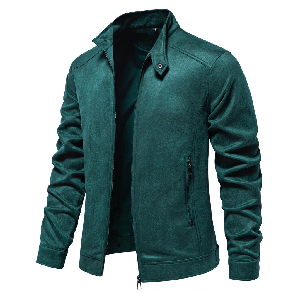 Chaqueta de Trabajo de Ante para Hombres con Forro de Poliéster | Ideal para Otoño y Primavera