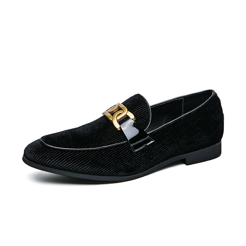 Zapatos de Cuero de Pana en Talla Grande para Hombre con Punta Afilada | Ideales para Todas las Temporadas