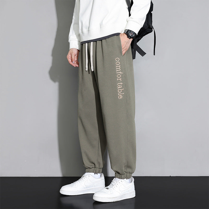 Pantalones Deportivos Ajustados en Tobillo para Hombre Talla Grande – Ideales para Primavera y Otoño