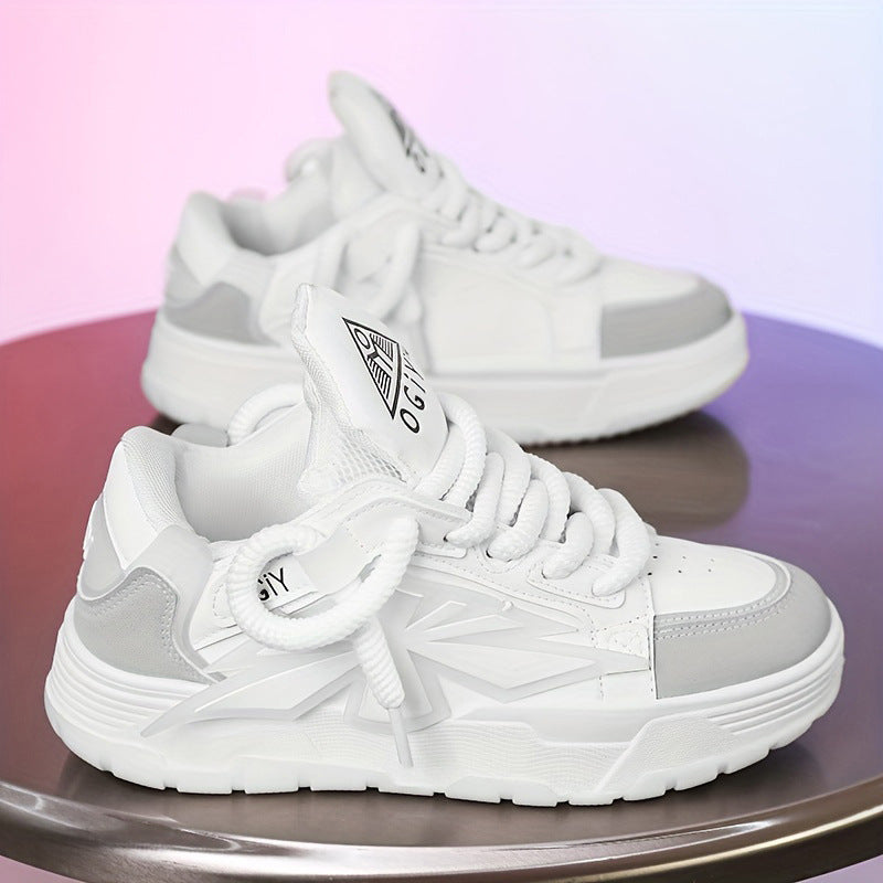 Zapatillas Hombre de Suela Gruesa con Parte Superior de Cuero Sintético | Ideales para Primavera, Verano y Otoño