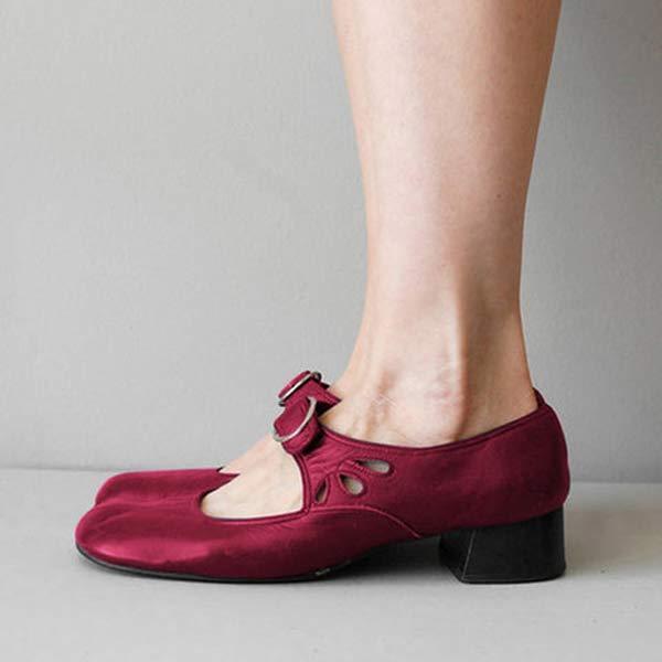 Sandalias de cuña de cuero con hebilla ajustable I Ideales para el verano