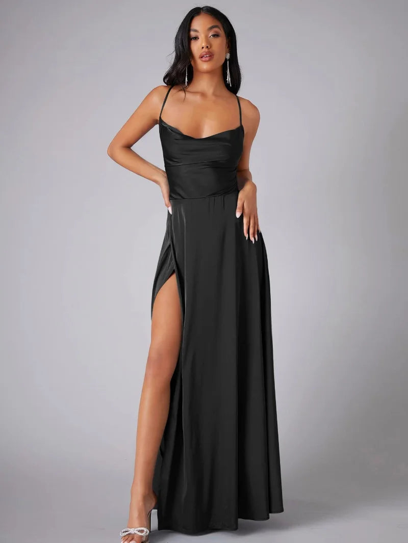 Vestido Largo y Fluido con Espalda Abierta | Ideal para Primavera y Verano