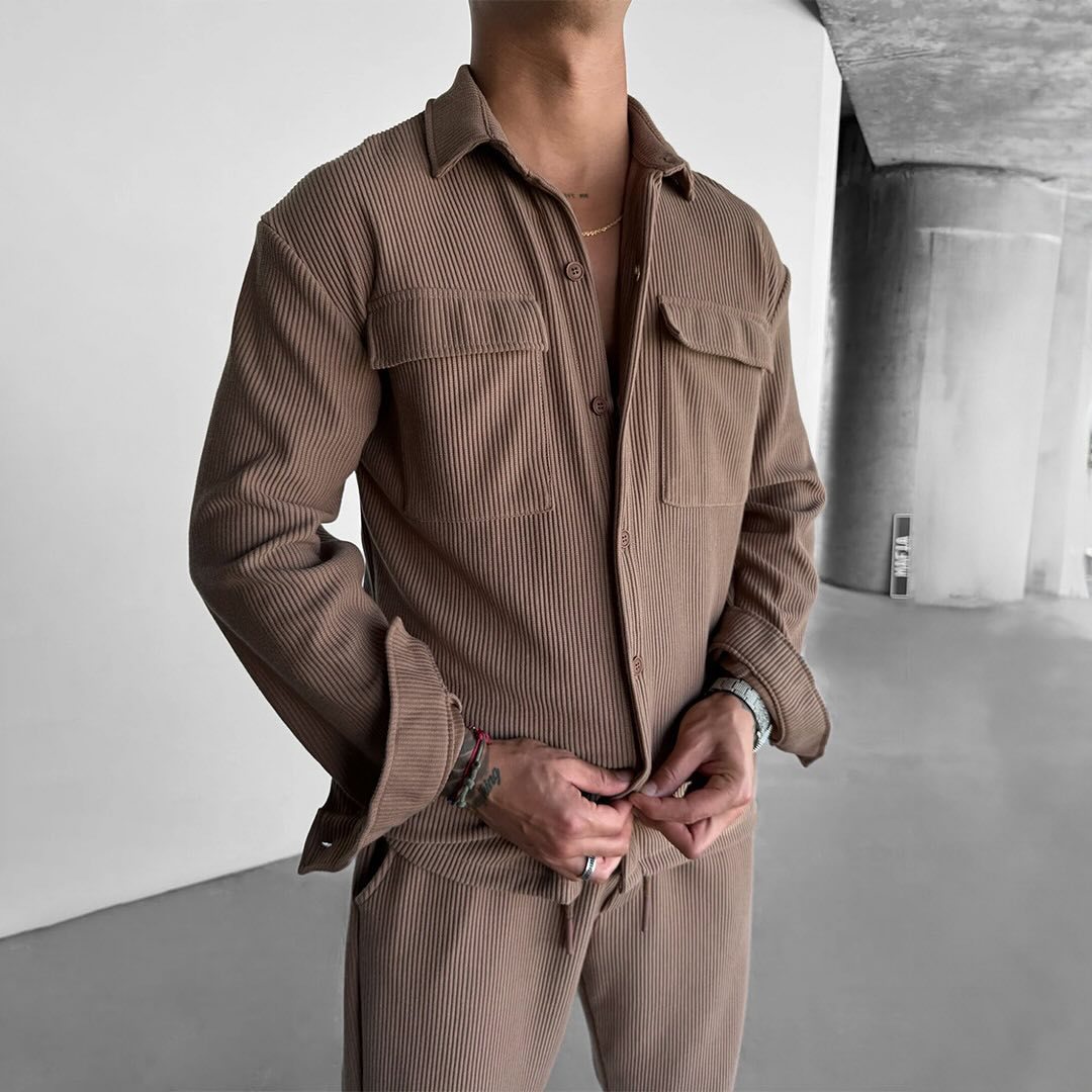Camisa de Manga Larga Holgada con Solapa, Ideal para Todas las Estaciones