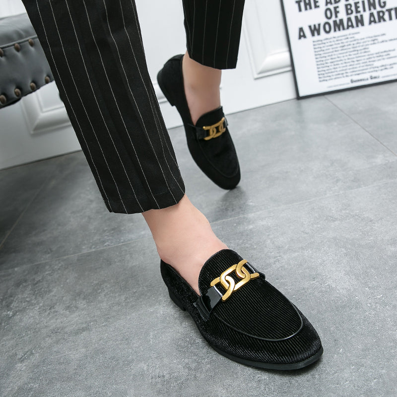 Zapatos de Cuero de Pana en Talla Grande para Hombre con Punta Afilada | Ideales para Todas las Temporadas