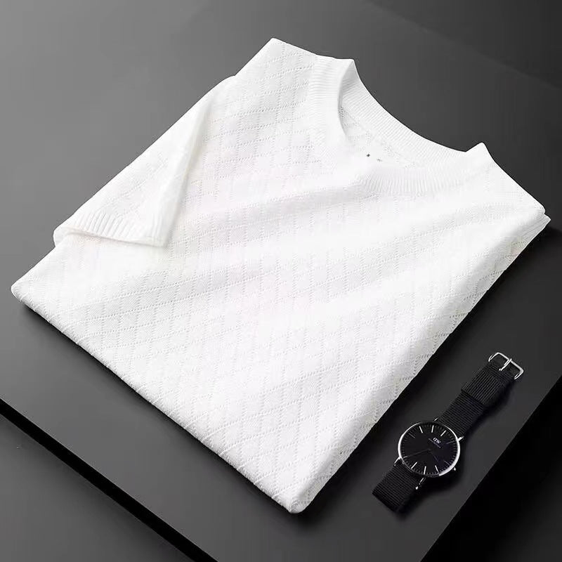 Sudadera Ligera de Manga Corta con Corte para Hombres, Ideal para el Verano