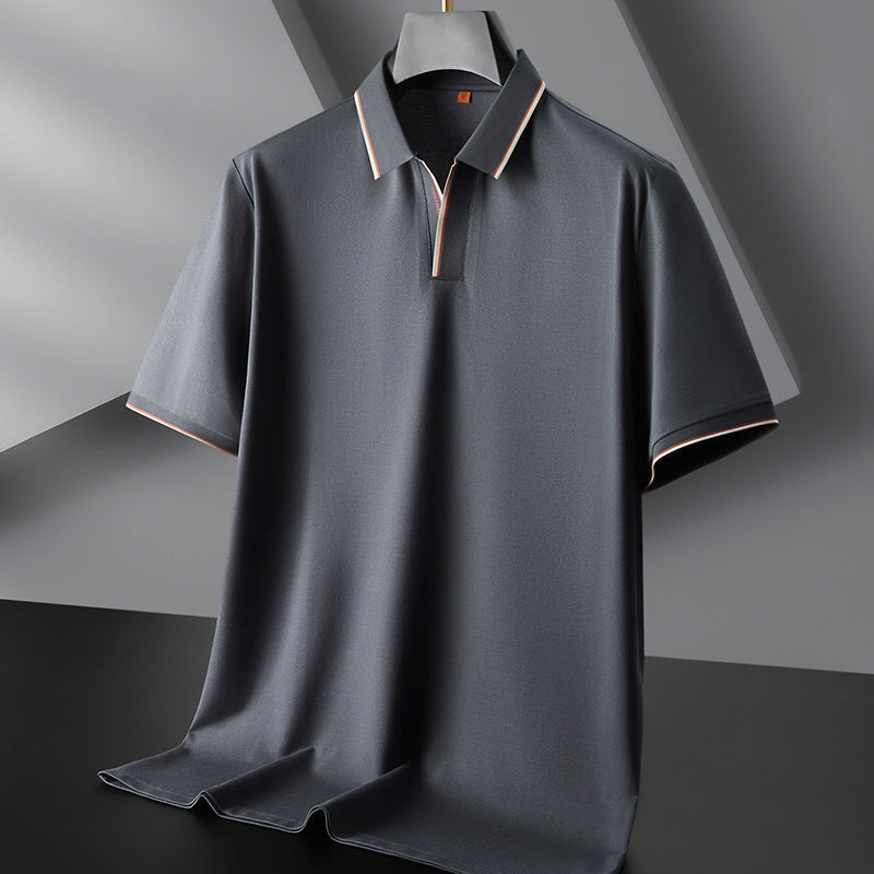 Top de Manga Corta con Cuello en V en Contraste – Ideal para el Verano