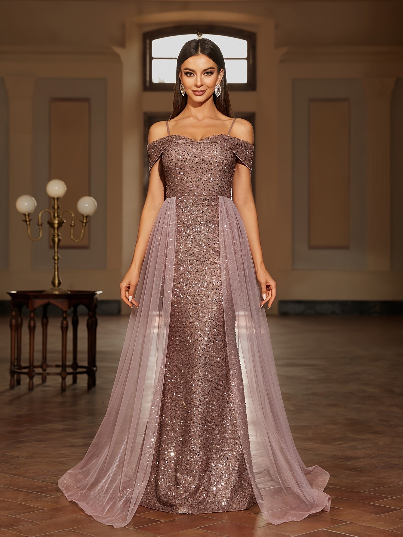 Vestido Largo de Noche con Cintura Ajustada y Falda Fluida | Ideal para Primavera y Verano