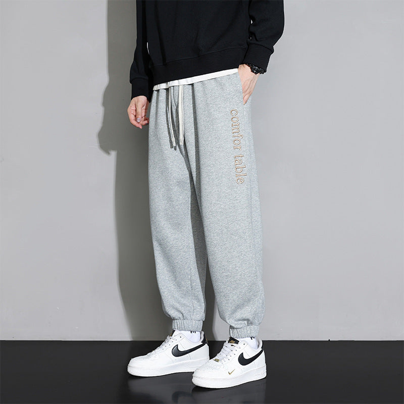 Pantalones Deportivos Ajustados en Tobillo para Hombre Talla Grande – Ideales para Primavera y Otoño