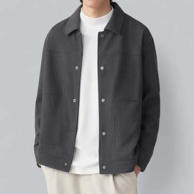 Chaqueta de Cardigan con Solapas para Hombre en Poliéster y Ajuste Regular | Ideal para Primavera y Otoño