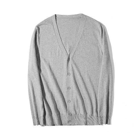 Suéter de Cuello en V Holgado de Manga Larga para Hombres, Ideal para Primavera y Otoño