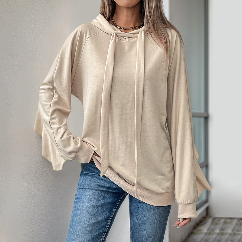 Chaqueta con Capucha con Volantes y Cordones – Suéter Delgado | Ideal para Primavera y Otoño