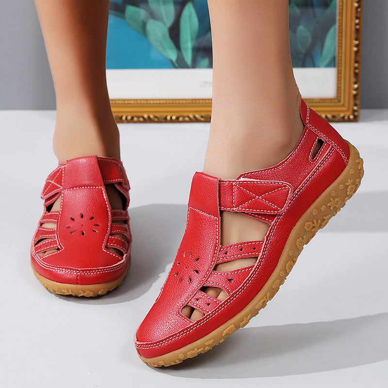 Sandalias de Playa para Mujer con Diseño Calado y Correa de Velcro | Ideales para el Verano