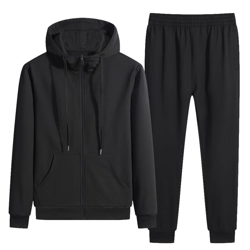Chaqueta con Cuello Alto de Cardigan con Cremallera y Pantalones de Jogger para Hombre | Ideal para Otoño