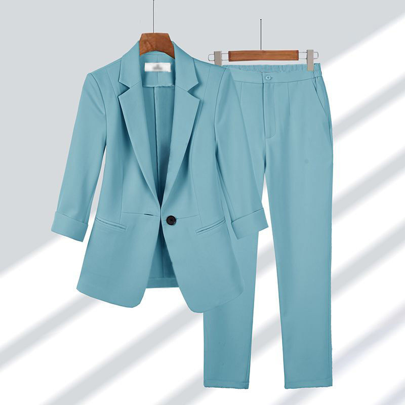 Conjunto de Blazer de Manga Larga y Pantalones para Mujer | Ideal para Primavera y Otoño