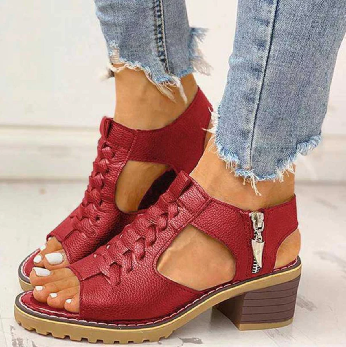 Sandalias de tacón alto con ajuste de soporte y diseño transpirable I Ideal para el verano
