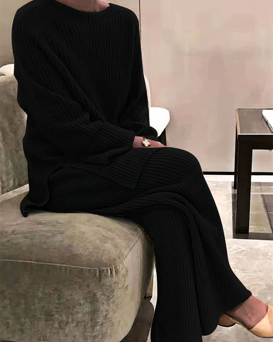 Conjunto de Suéter y Pantalón de Punto con Ajuste Relajado | Ideal para Primavera y Otoño